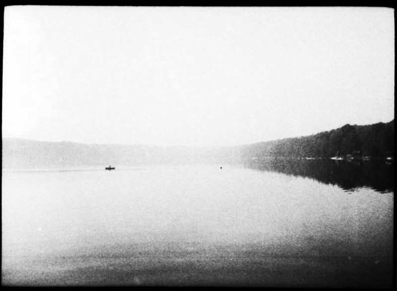 Boat and Swimmer, Highland Lake
