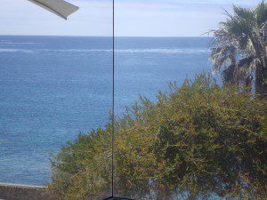 A view of the ocean.