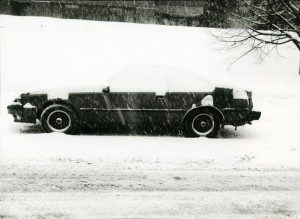 Car with Top Covered with Snow